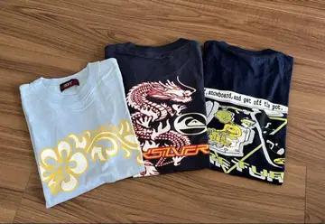 구제 프린트 티셔츠 ROXY QUIKSILVER SURF TURF