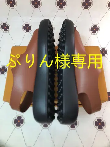 가죽 샌들 브라운 EUR36 (푸링)