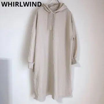 WHIRLWIND 롱 원피스 후드티 원피스 후드 베이지 3L