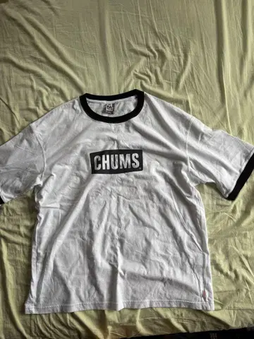 CHUMS 로고 티셔츠 화이트