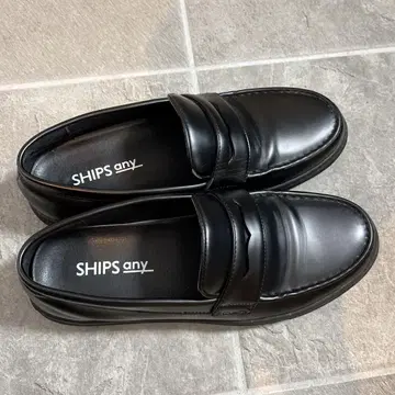 SHIPS any 블랙 로퍼 합성 피혁