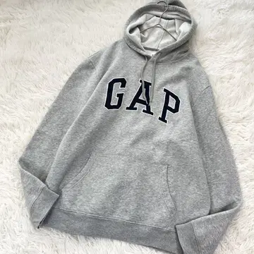 갭 GAP 후드티 풀오버 맨투맨 자수 로고 속기모 L 사이즈
