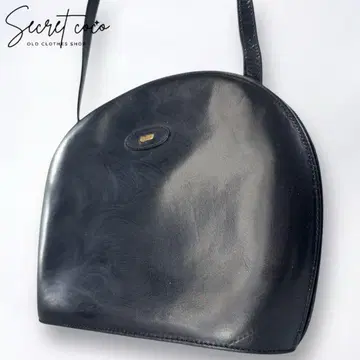 빈티지 발리 가죽 사선 가케 숄더백 이탈리아제 블랙