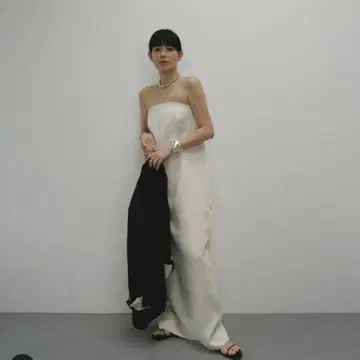ETRE TOKYO 펜슬 베어 드레스 화이트 M 미사용 새상품