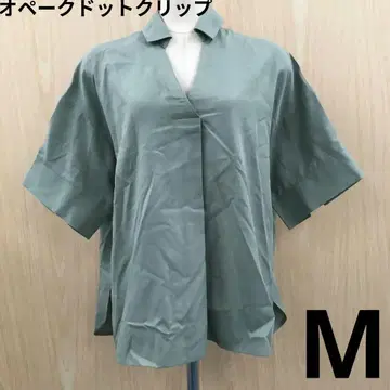 오페이크 닷 클립 반팔 스키퍼 셔츠 F0807A20