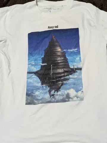 Aincrad 티셔츠 L 사이즈 화이트