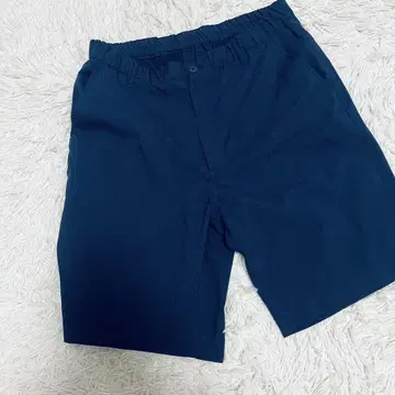 네이비 스트라이프 패턴 골프 하프 팬츠 XL