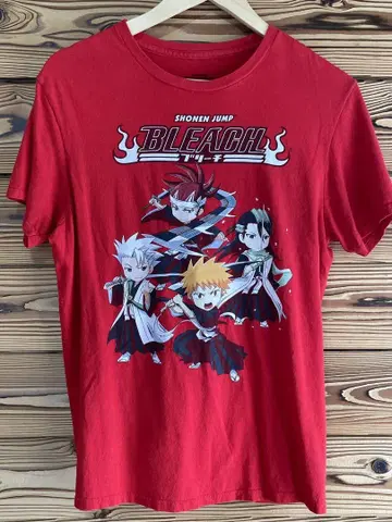 A03906 BLEACH 프린트 티셔츠 구제 의류