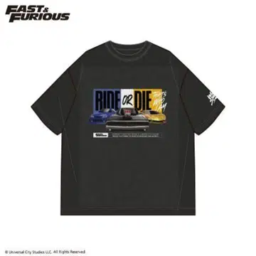 남성용 와일드 스피드 T셔츠 FAST & FURIOUS