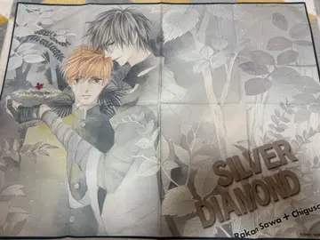 스기우라 시호 사인 포함 SILVER DIAMOND 원작 그림 크로스 천