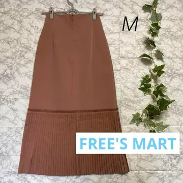 [미사용품] FREE'S MART 여성용 플리츠 롱 스커트 핑크