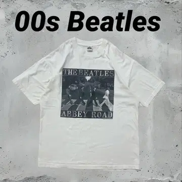 00s 알스타일 BEATLES 빈티지 밴드 T 반팔 티셔츠 XL