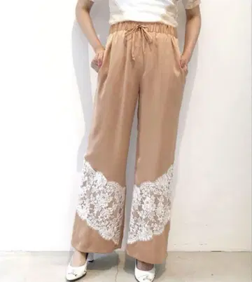 THEATREPRODUCTS 레이스 새틴 팬츠