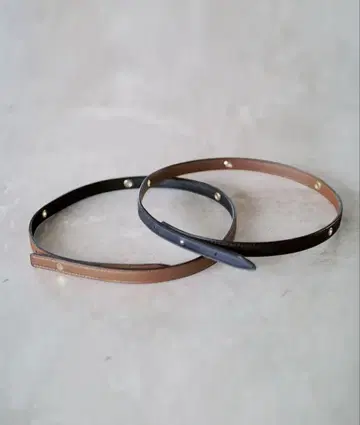 [안리안] blackcamel 가죽 벨트 블랙 브라운 XS-S