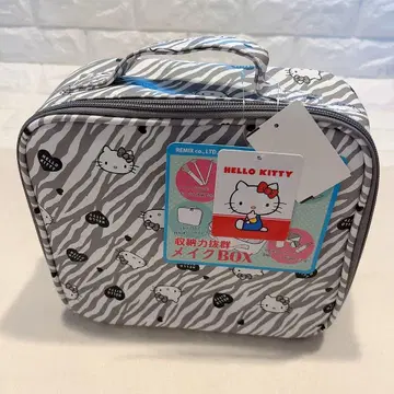 시마무라 산리오 키티 제브라 베니티 메이크 박스 파우치