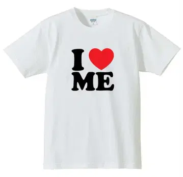 I ME 프린트 화이트 T셔츠