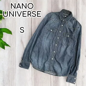 NANO UNIVERSE 데님 셔츠 긴팔 스냅 버튼 S