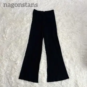 nagonstans 나곤스탠스 와이드 리브 팬츠 블랙 M 사이즈