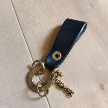 블랙 가죽 링 키링 INCEPTION