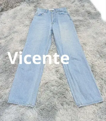 Vicente 비센테 라이트 블루 스트레이트 데님 하이웨스트 S