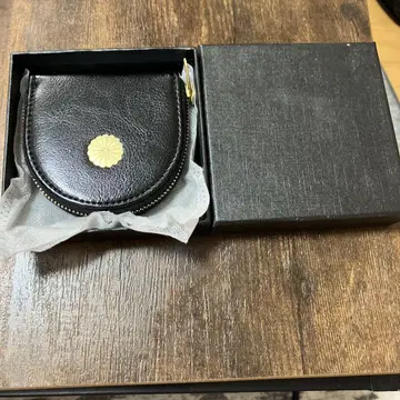 블랙 가죽 코인 케이스 반원형