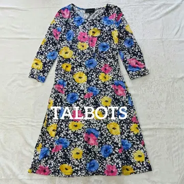 TALBOTS 탈봇 꽃무늬 긴팔 저지 원피스 S 올 패턴