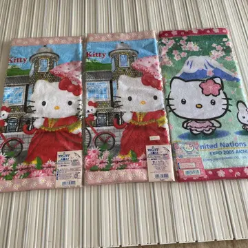 키티 지역 한정 핸드 타월 미개봉품 3장