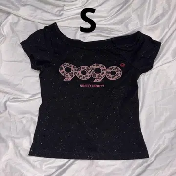 9090 girl OG Logo Off Shoulder Glitter
