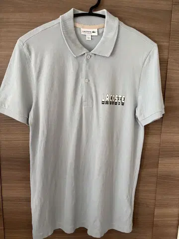 LACOSTE 슬림 핏 피케 셔츠 US S 라이트 블루