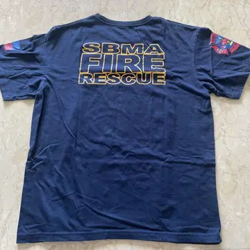 SMBA Fire Rescue 네이비 로고 티셔츠 XL 사이즈