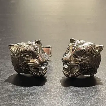 던힐 dunhill 커프스 타이거 모티브 실버 silver925