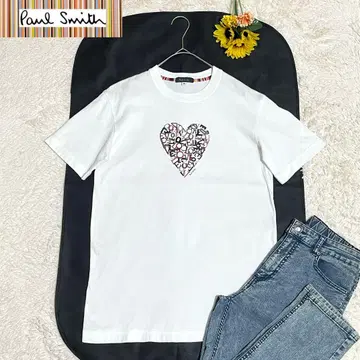 Paul Smith 폴스미스 로고 하트 프린트 티셔츠 M 화이트