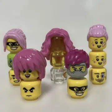 레고 핑크 머리카락만
