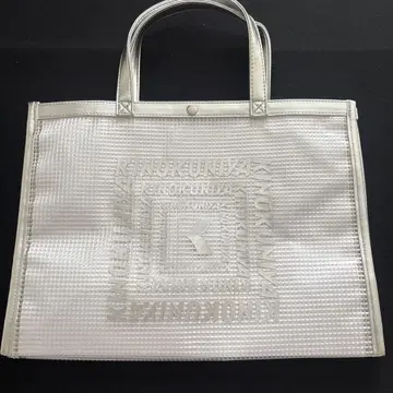 새상품 기노쿠니야 서점 클리어 토트백 실버