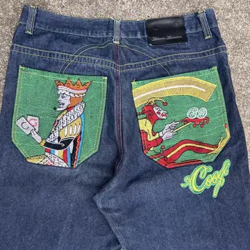 COOGI 배기 데님 w38 초와이드 와이드 데님 90년대 힙합