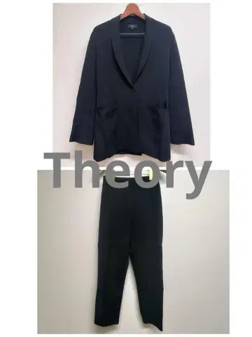 Theory 띠어리 저지 소재 블랙 자켓 팬츠 셋업