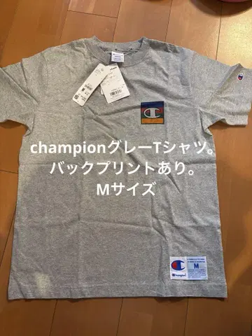 새상품 Champion T셔츠 그레이 백 프린트 M