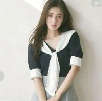 SNIDEL Sustainable 스카프 블라우스 도킹 풀오버
