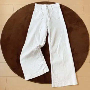 ZARA 자라 화이트 데님 플레어 팬츠 바지 와이드 캐주얼 인기 완판 2