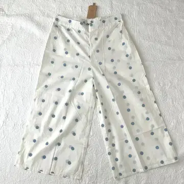 P29 톤 다운된 하늘색 핸드 블록 프린트 속바지 원피스 안에 입는 바지