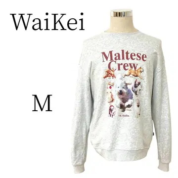 새상품급 WaiKei 와이케이 그레이 강아지 프린트 상의 M