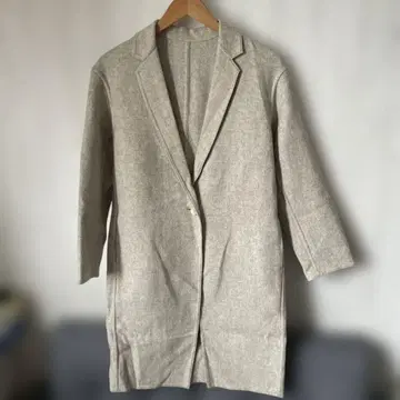 UNIQLO S 사이즈 베이지 싱글 버튼 체스터 코트