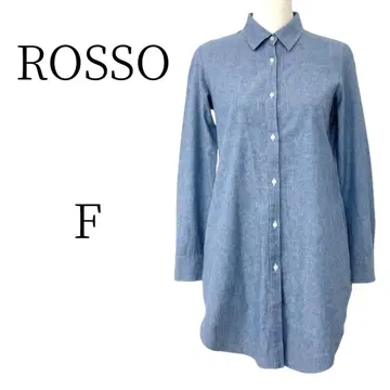 새상품급 ROSSO 로쏘 파랑 긴팔 셔츠/블라우스 FREE SIZE