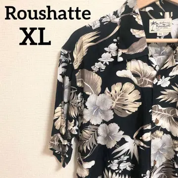 Roushatte (루샤트) 알로하 셔츠 블랙 LL 남성용
