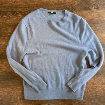 UNIQLO 캐시미어 크루넥 스웨터 블루 M