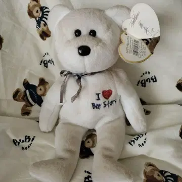 초레어 Ty I Love Bay Stars 봉제 인형 친필 사인 포함!!