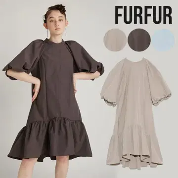 FURFUR 카키 페달 드레스 정가 27500
