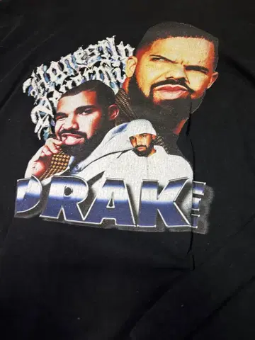 Drake 그래픽 롱 슬리브 티셔츠