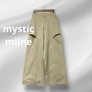 mystic [mline] 사이드 컷 팬츠 시스루 스타일 컷오프