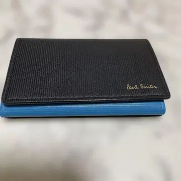 새상품급 Paul Smith 카드 케이스 블랙/파랑